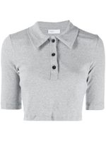 Rosetta Getty polo crop à manches courtes - Gris