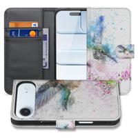 iPhone Air - Portemonnee Hoesje Vogel Print Met Drie Pasjes Bescherming en Stijlvol Kunstleer