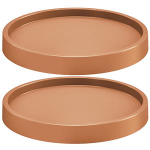 Prosperplast Plantenonderzetter - 2x - rond - 45 cm - terracotta