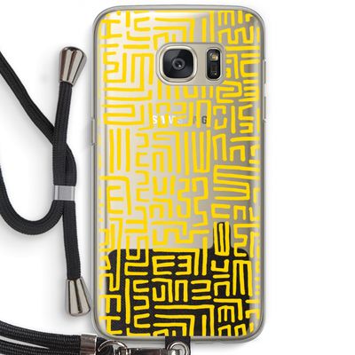 Majorelle Blue Print: Samsung Galaxy S7 Transparant Hoesje met koord