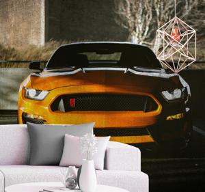 Auto fotobehang Geel modern