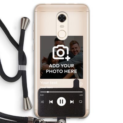Music Player: Xiaomi Redmi 5 Transparant Hoesje met koord