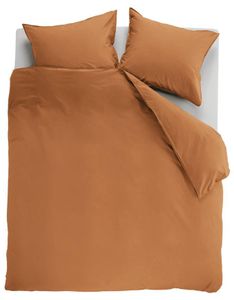 Ambiante Dekbedovertrek Uni Cotton Orange-Lits-jumeaux (240 x 200/220 cm)