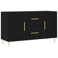 The Living Store Dressoir - Modern - Meubelen - 100 x 36 x 60 cm - Zwart - thumbnail