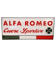 Alfa Romeo Cuore Sportivo Emaille Bord - 70 x 30cm