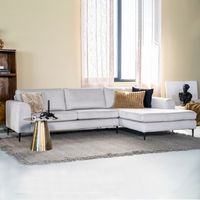 SEVN Loungebank 'Kirsten' Rechts, Rib, kleur Concrete