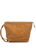 Maison Kitsuné pochette Bold Fox Head en toile - Marron - thumbnail