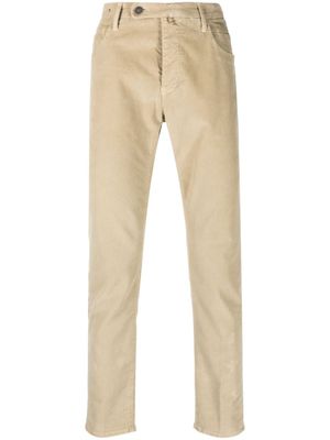 Incotex pantalon slim à patch logo - Tons neutres
