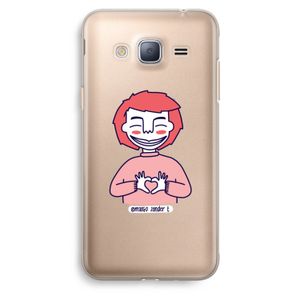 Hartje: Samsung Galaxy J3 (2016) Transparant Hoesje