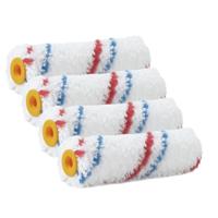 Sorex Muur vacht anti- 4x -spat verfroller - polyester microvezel - pluisvrij -10 x 3.5 cm