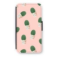 Cactusprint roze: iPhone 8 Plus Flip Hoesje Cactusprint roze: iPhone 8 Plus Flip Hoesje