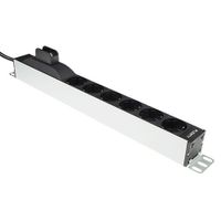 Plenty PLA416-6Z16 19" PDU Stekkerdoos 6-voudig Type F met Zekeringsautomaat