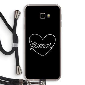 Friends heart black: Samsung Galaxy J4 Plus Transparant Hoesje met koord