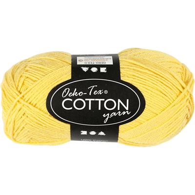 Creativ Company Katoengaren, geel, 50gr, 170m