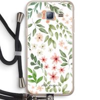Botanical sweet flower heaven: Samsung Galaxy J3 (2016) Transparant Hoesje met koord