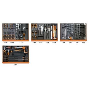 Beta 5904VU/2T Assortiment van 104 gereedschappen voor universeel gebruik in voorgevormde ABS inlegbakken - 059041070 059041070