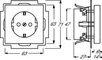 ABB 2CKA002011A3883 Apparaatinzetstuk IP20 Zwart, Diepzwart (RAL 9005) - thumbnail