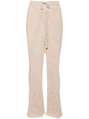 Alanui pantalon en macramé A Love Letter To India - Tons neutres