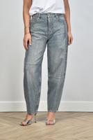 Ganni jeans J1452 met zilveren steentjes blauw - thumbnail