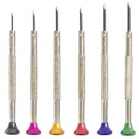 TOOLCRAFT 12-delig Horlogemaker-schroevendraaier set 12-delig Kopbreedte: 0.8 mm, 1 mm, 1.2 mm, 1.4 mm, 1.6 mm, 1.8 mm