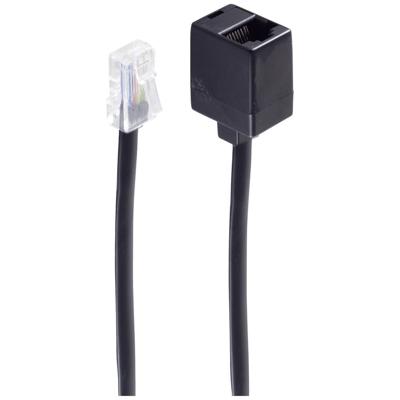 Shiverpeaks Western Verlengkabel [1x RJ45-stekker 8p8c - 1x RJ45-bus 8p8c] 6 m Zwart