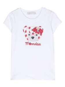 Monnalisa t-shirt en coton à imprimé Teddy Bear - Blanc