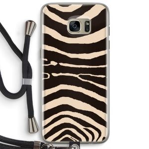 Arizona Zebra: Samsung Galaxy S7 Edge Transparant Hoesje met koord