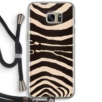Arizona Zebra: Samsung Galaxy S7 Edge Transparant Hoesje met koord