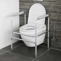 Toiletframe | Atlantis | Toiletsteun | Sta-op hulp verstelbaar | WC steun | Met armleuningen | Aluminium | PR50305