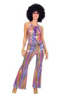 Disco Catsuit Regenboog Shine Dames