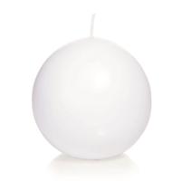 Trend Candles Bolkaars glad - wit - 7 cm - 16 branduren - ronde kaarsen
