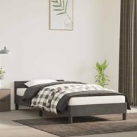 Bedframe zonder matras 90x200 cm fluweel donkergrijs