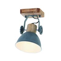 Steinhauer OpbouwspotGearwood vintage grijsblauw met houtbruin - 7968GR