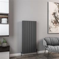 Eastbrook Hadleigh radiator 55x120cm aluminium 1558W antraciet - thumbnail