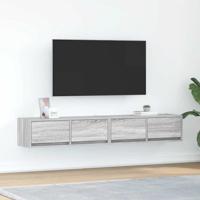 Tv-meubelen 2 st 80x31x25,5 cm bewerkt hout grijs sonoma eiken
