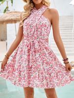 Casual Floral Loose Dress With No - thumbnail