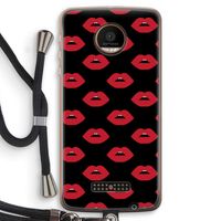 Lips: Motorola Moto Z Force Transparant Hoesje met koord