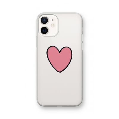 Hartje: iPhone 12 Transparant Hoesje
