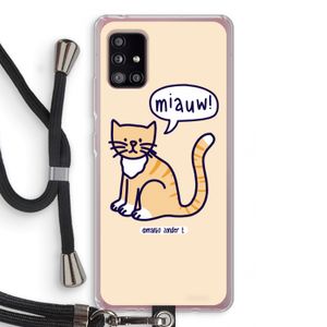 Miauw: Samsung Galaxy A51 5G Transparant Hoesje met koord