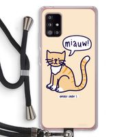 Miauw: Samsung Galaxy A51 5G Transparant Hoesje met koord
