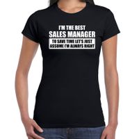 The best sales manager cadeau t-shirt zwart voor dames - thumbnail