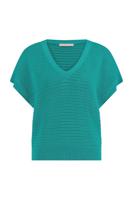 Studio Anneloes Chiara V-neck Crochet Top 10000 T-shirt Korte Mouw 7303 Smaragd