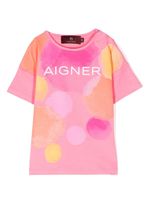 Aigner Kids t-shirt en coton à logo imprimé - Rose - thumbnail