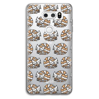 Slapende poes: LG V30 Transparant Hoesje