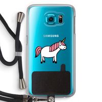 Eenhoorn: Samsung Galaxy S6 Transparant Hoesje met koord
