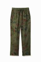 Broek van Tencel ™ met camoflower - GREEN - XS