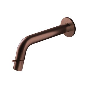 Fonteinkraan Inbouw Hotbath Dude 1-knop gebogen 18.6 cm Inkortbaar Geborsteld Koper PVD