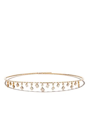 Suzanne Kalan collier ras de cou Cascade Fireworks en or rose 18ct à ornements en diamant