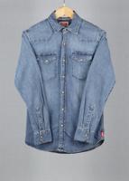 Wrangler Blue vintage denim shirt in size M for Unisex