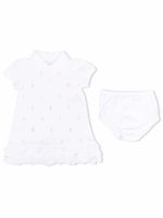 POLO RALPH LAUREN KIDS robe en coton à logo brodé - Blanc